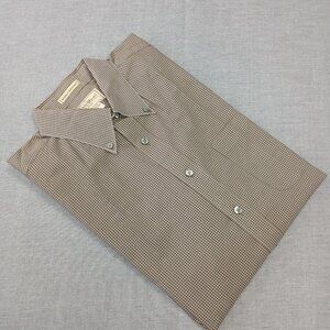 Eddie Bauer Mens Brown Cotton Shirt Long Sleeve Button Down Casual Comfort Fit